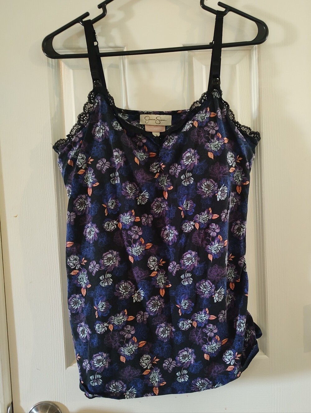 Jessica Simpson Maternity Nursing Cami Tank Top XL With Padded Shelf Bra